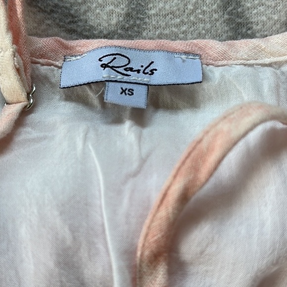 Rails Delilah Peach Pink Tie Dye Midi Dress - Picture 6 of 8